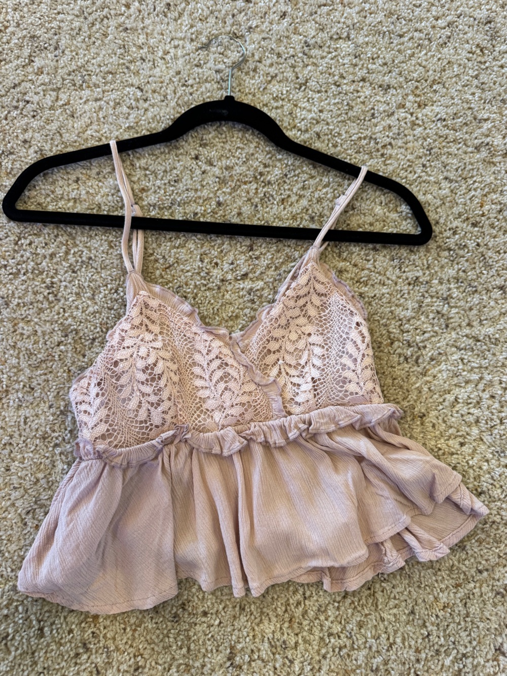 Ocean Drive Lace-Trim Cami in Dusty Pink